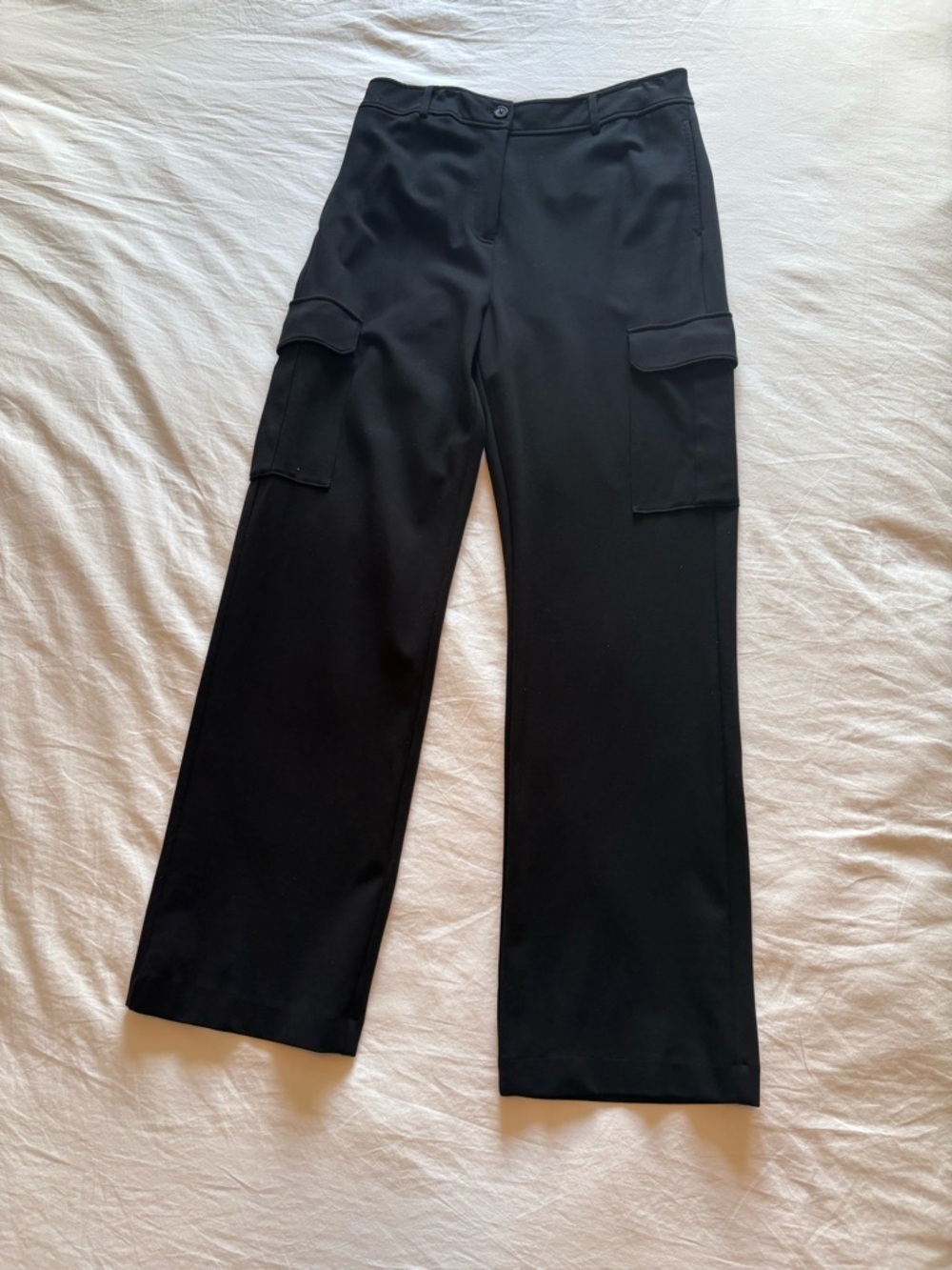 Bailey 44 Wide-Leg High Rise Cargo Pants – Black – Size 10